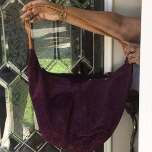 Vintage Hobo purple leather bag